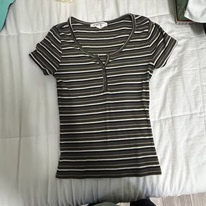 stripped fitted tee
